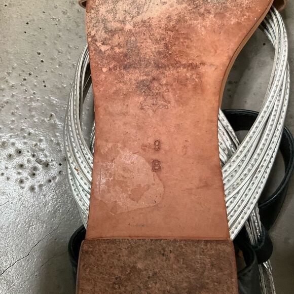 Loeffler Randall Tri Color Leather Sandals - Picture 4 of 5